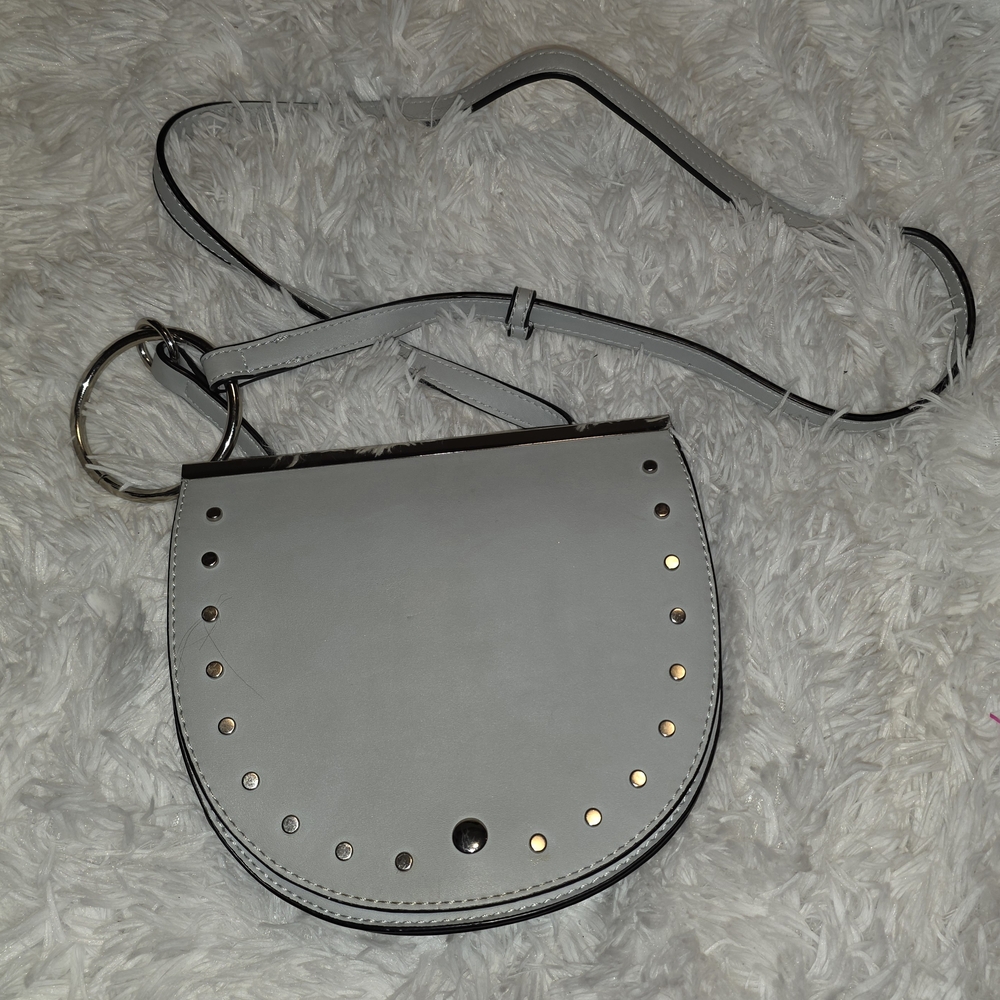 Gray Studded Women's Cross Bag